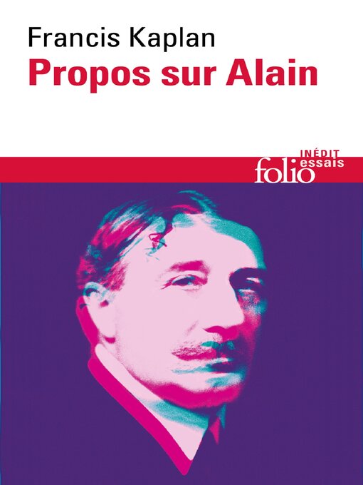 Title details for Propos sur Alain by Francis Kaplan - Available